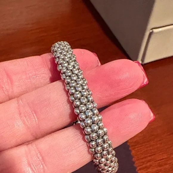 LAGOS Caviar Silver Beaded Bracelet size 7.5 - Picture 3 of 5